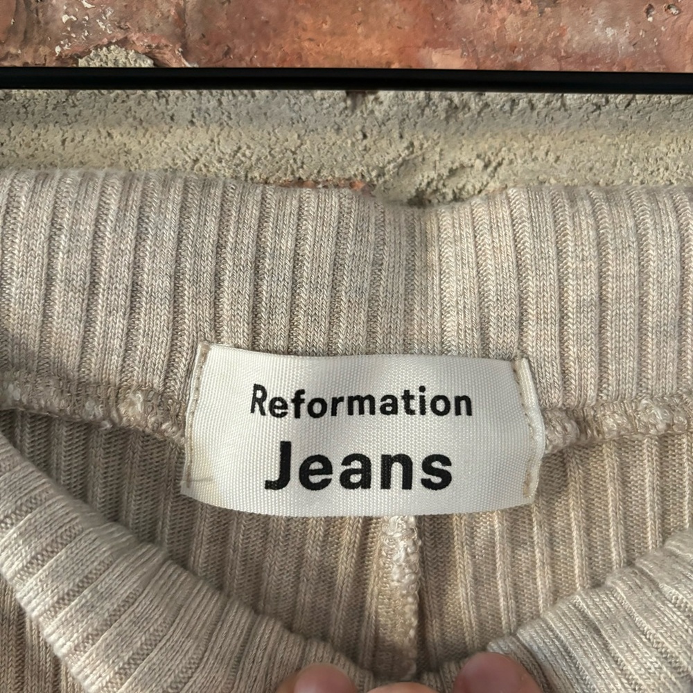 Reformation Ribbed Tank & Jogger Set in Beige - Picture 10 of 15